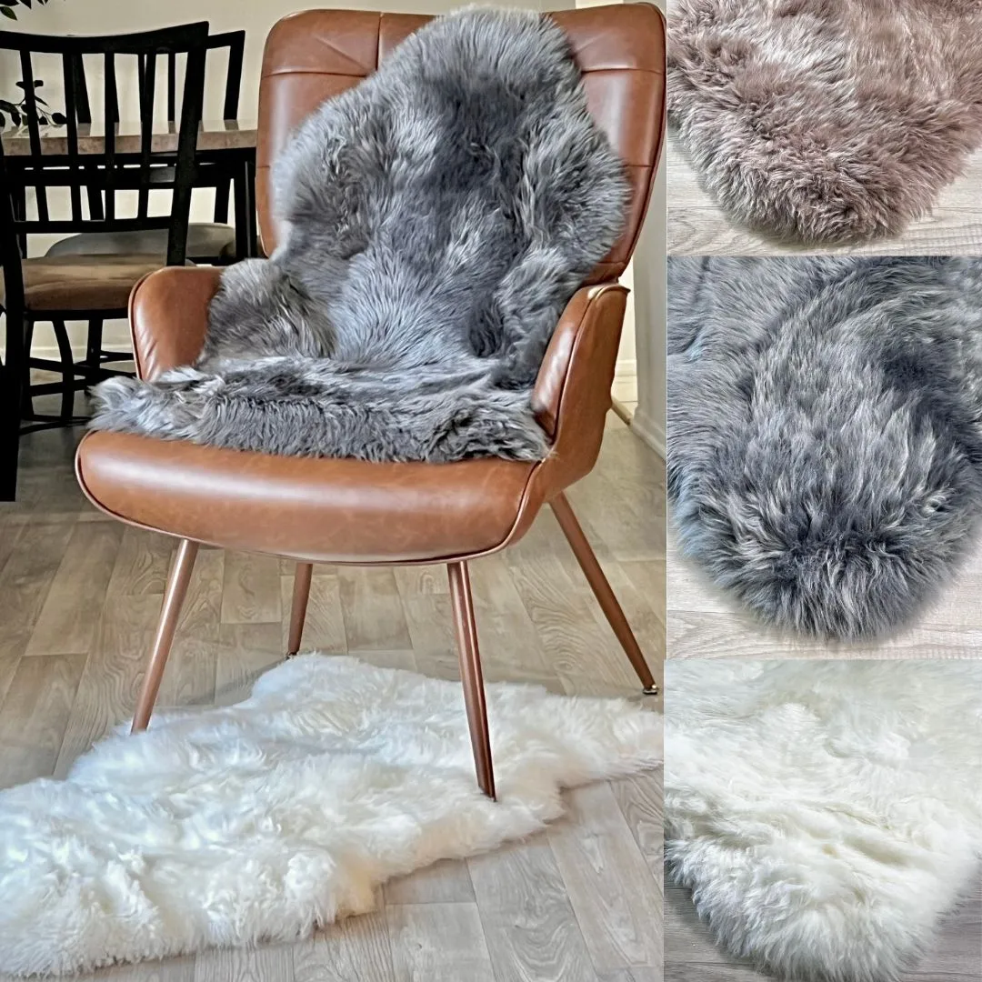 1 Pelt Genuine Sheepskin Rug 2x3 ft