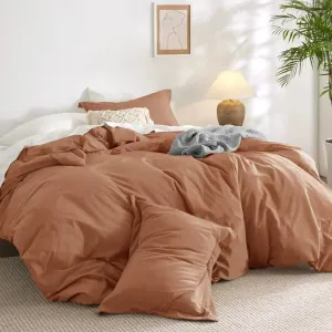 100% Washed Cotton Duvet Cover Set - Sunburn