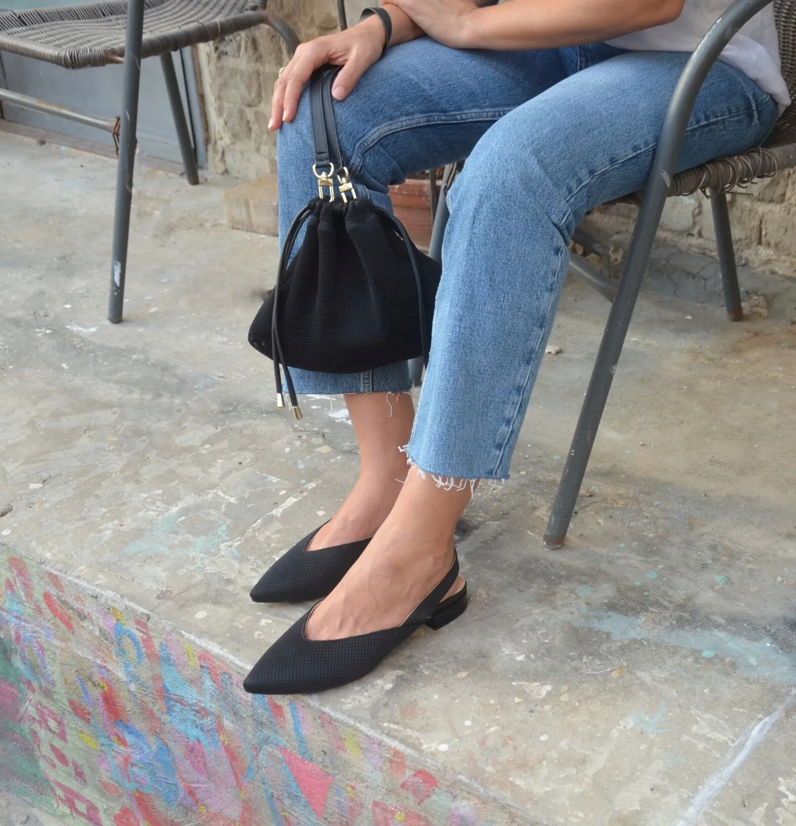 #14 Black & Black Flats