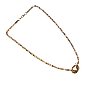 1970s Gold and Silver Mesh Chain Necklace