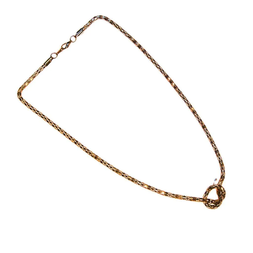 1970s Gold and Silver Mesh Chain Necklace