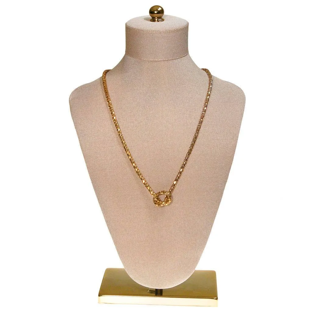 1970s Gold and Silver Mesh Chain Necklace