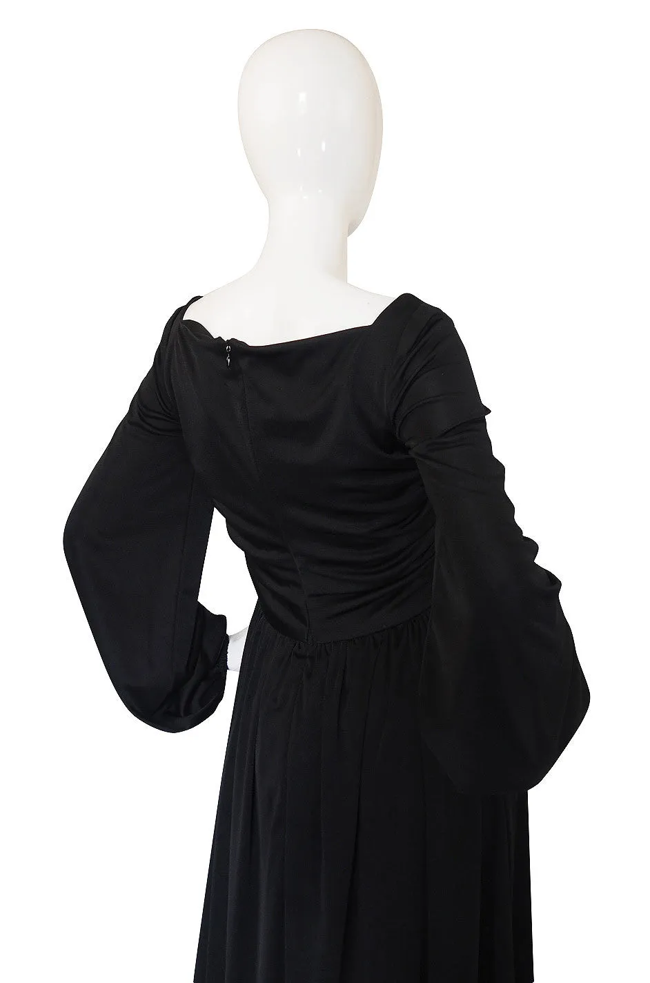 1970s Robert David-Morton Balloon Sleeve Dress