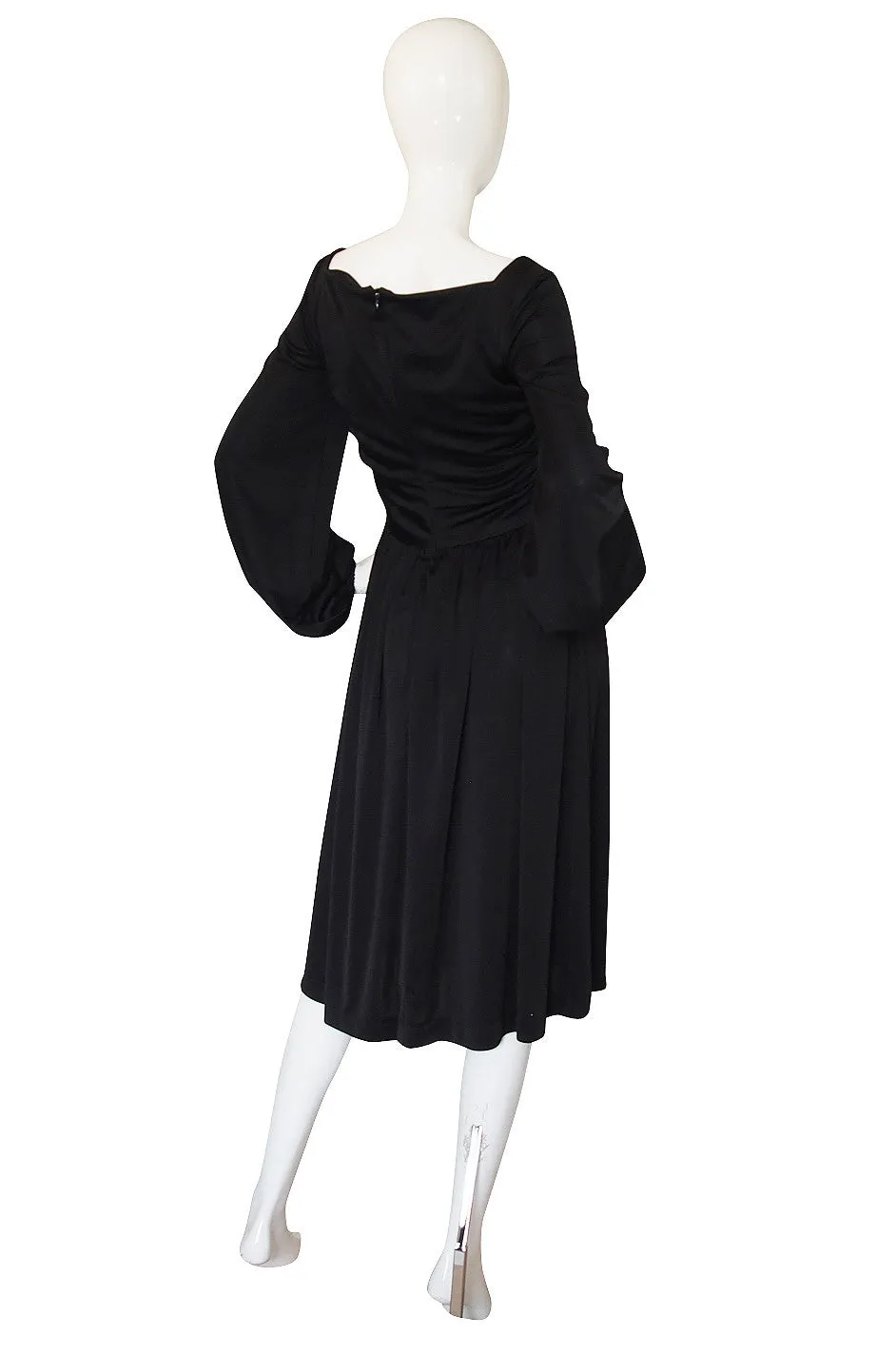 1970s Robert David-Morton Balloon Sleeve Dress