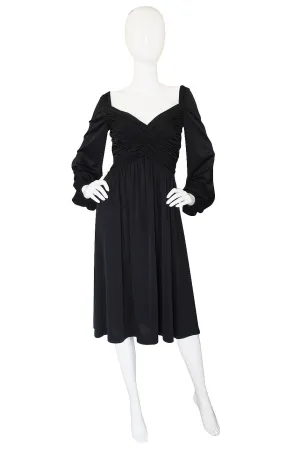 1970s Robert David-Morton Balloon Sleeve Dress
