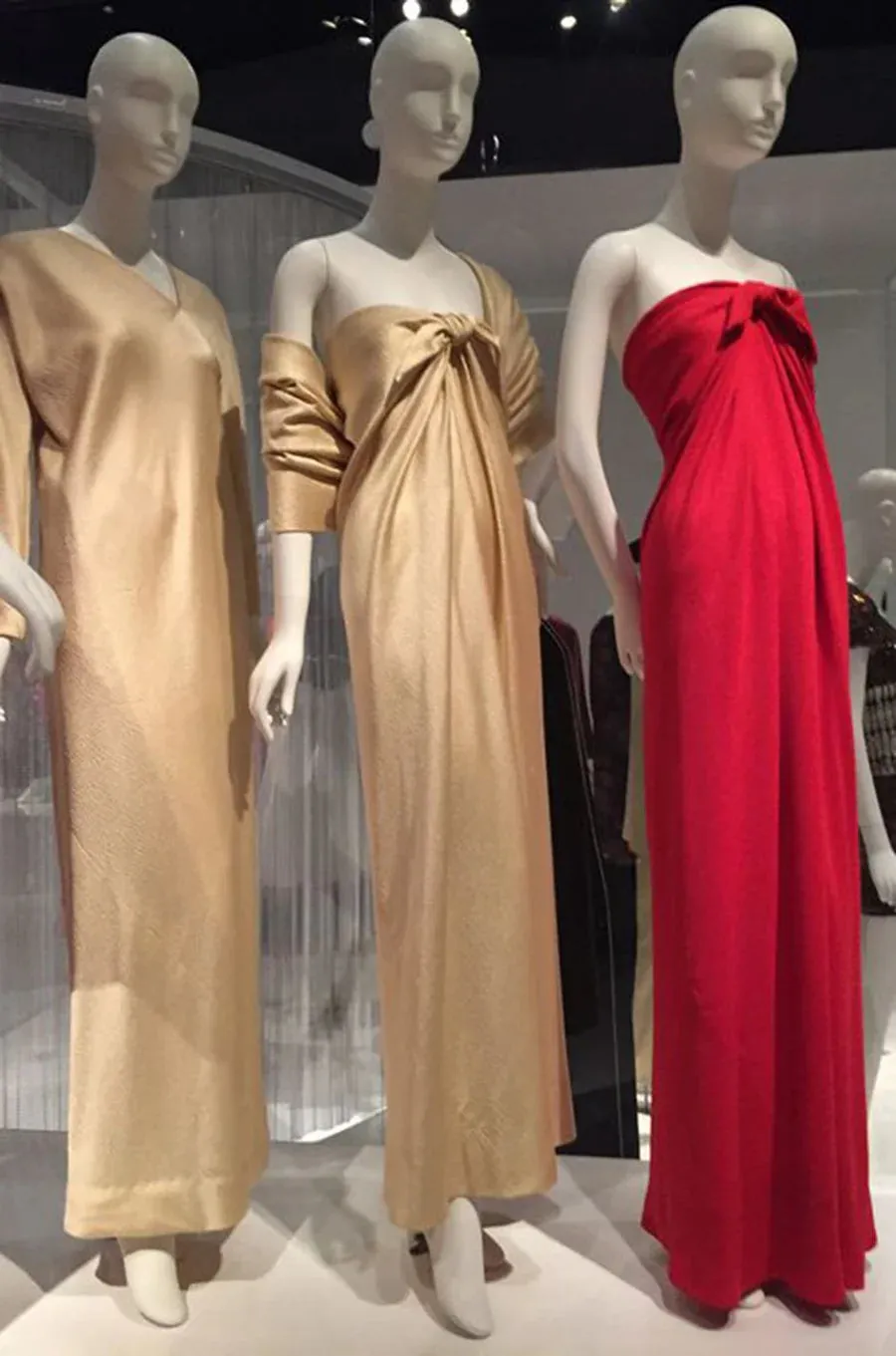1976 Halston Strapless Iconic Front Tie Bias Cut Dress in White Jersey