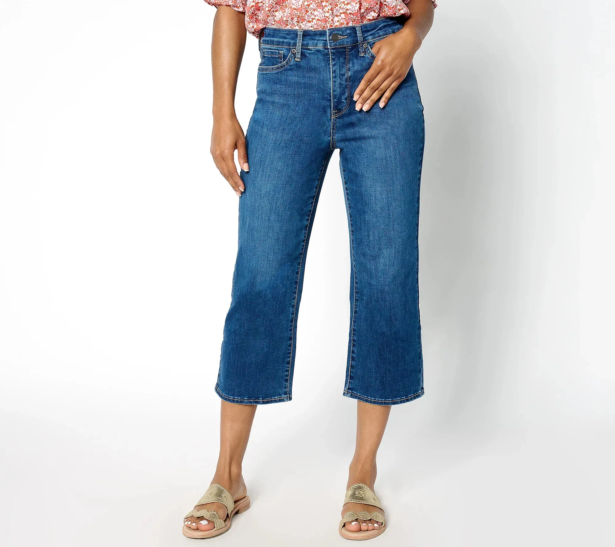 4R A645151 NYDJ High Rise Joni Capri in Cool Embrace - Rockford