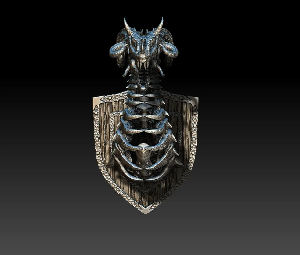 #5 Rothin The Quiet Dracolitch Dragon Bust 3D Printed Miniature Primed Wholesale