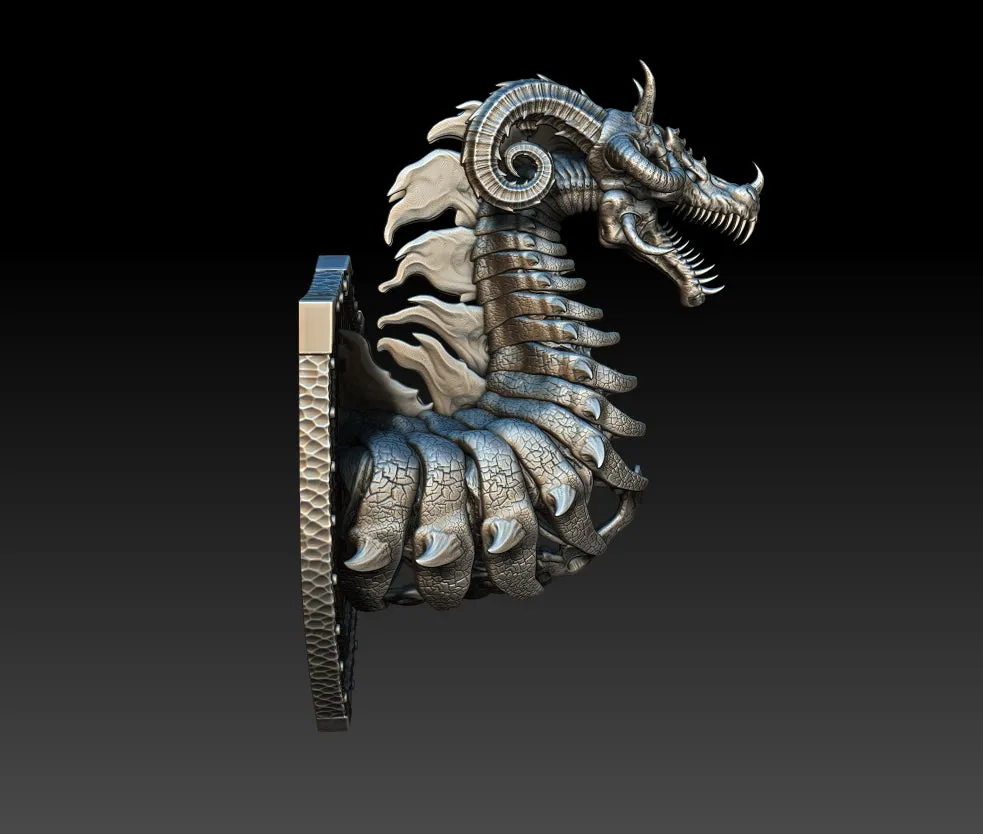 #5 Rothin The Quiet Dracolitch Dragon Bust 3D Printed Miniature Primed Wholesale