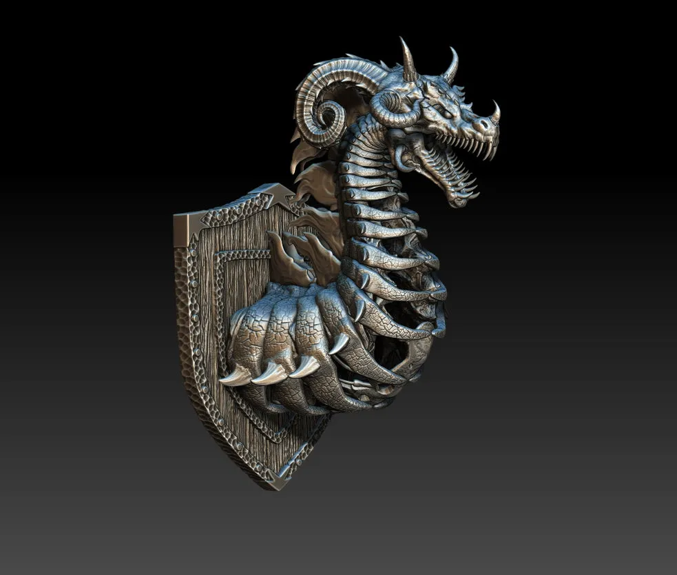 #5 Rothin The Quiet Dracolitch Dragon Bust 3D Printed Miniature Primed Wholesale