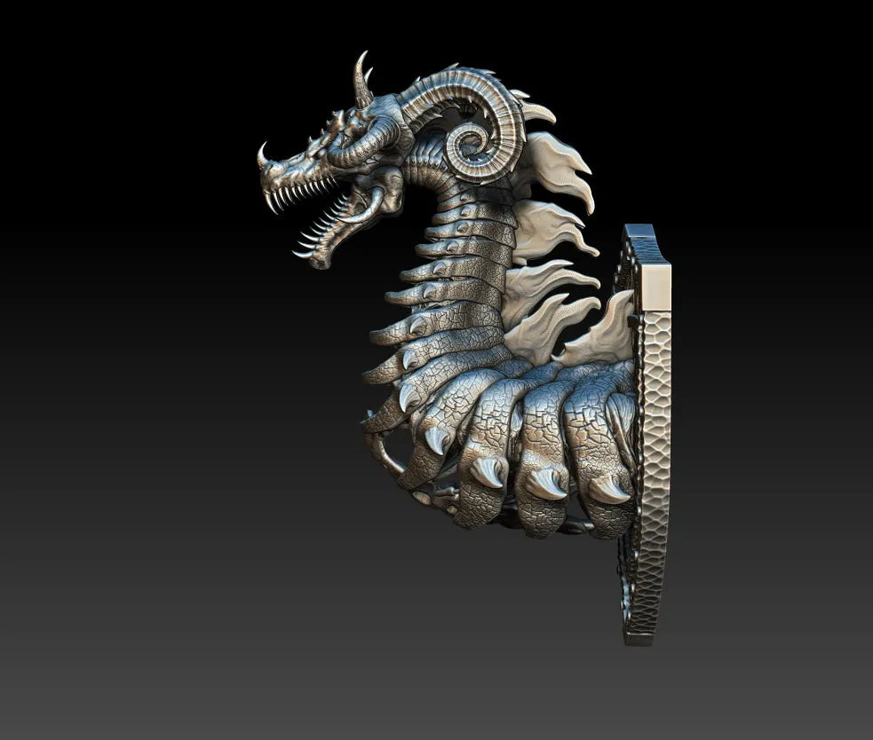 #5 Rothin The Quiet Dracolitch Dragon Bust 3D Printed Miniature Primed Wholesale