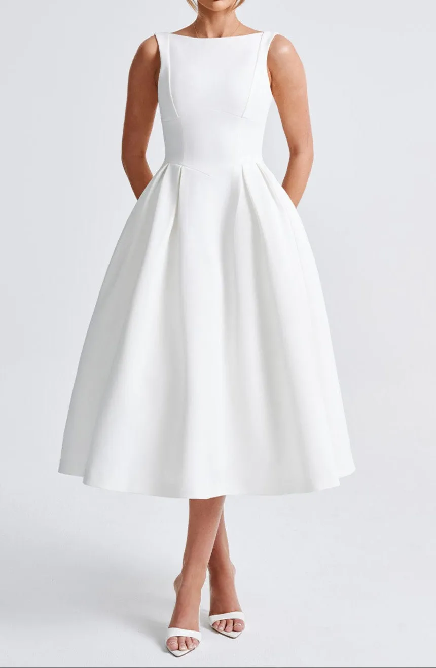 Alejandra midi dress-ivory