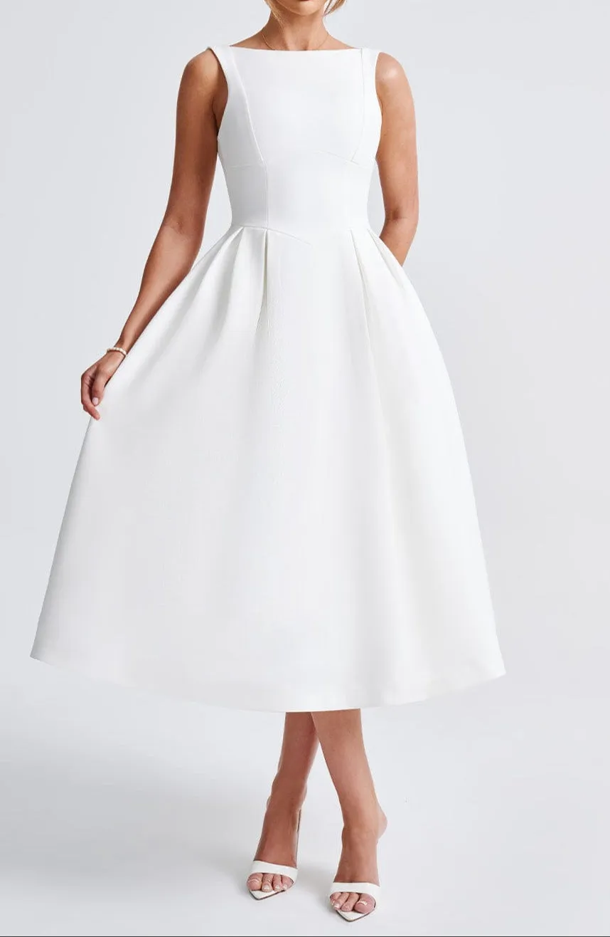Alejandra midi dress-ivory
