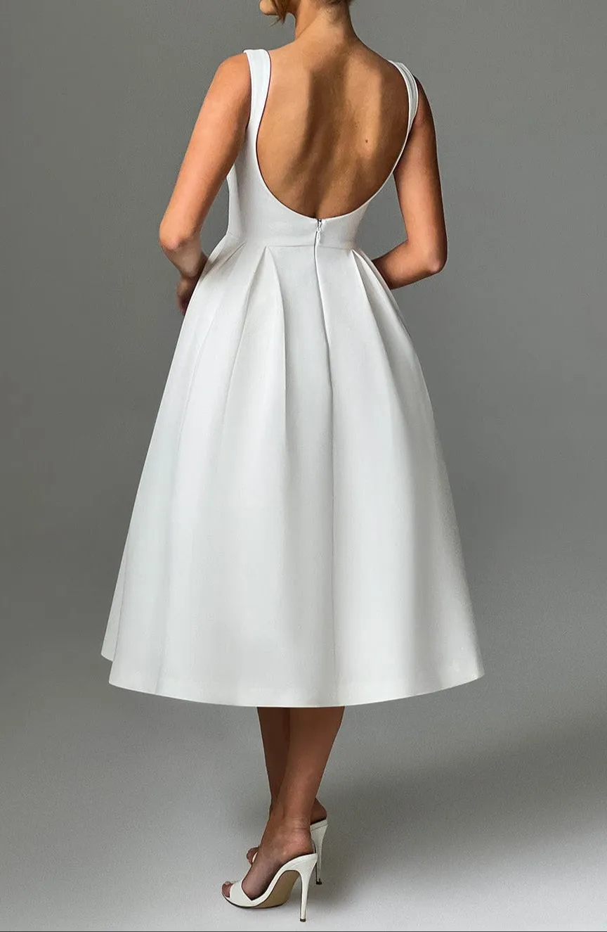 Alejandra midi dress-ivory