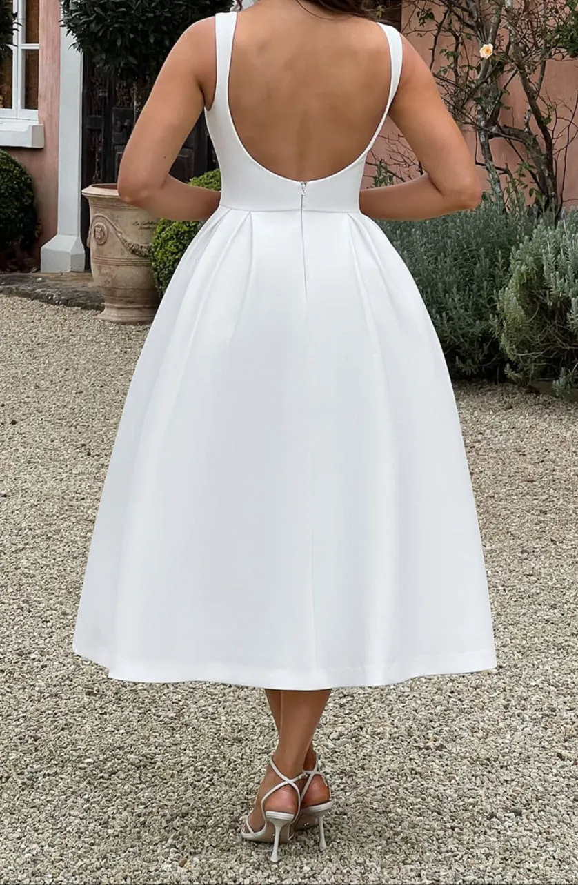Alejandra midi dress-ivory