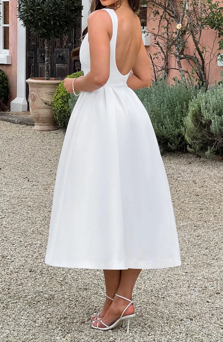 Alejandra midi dress-ivory