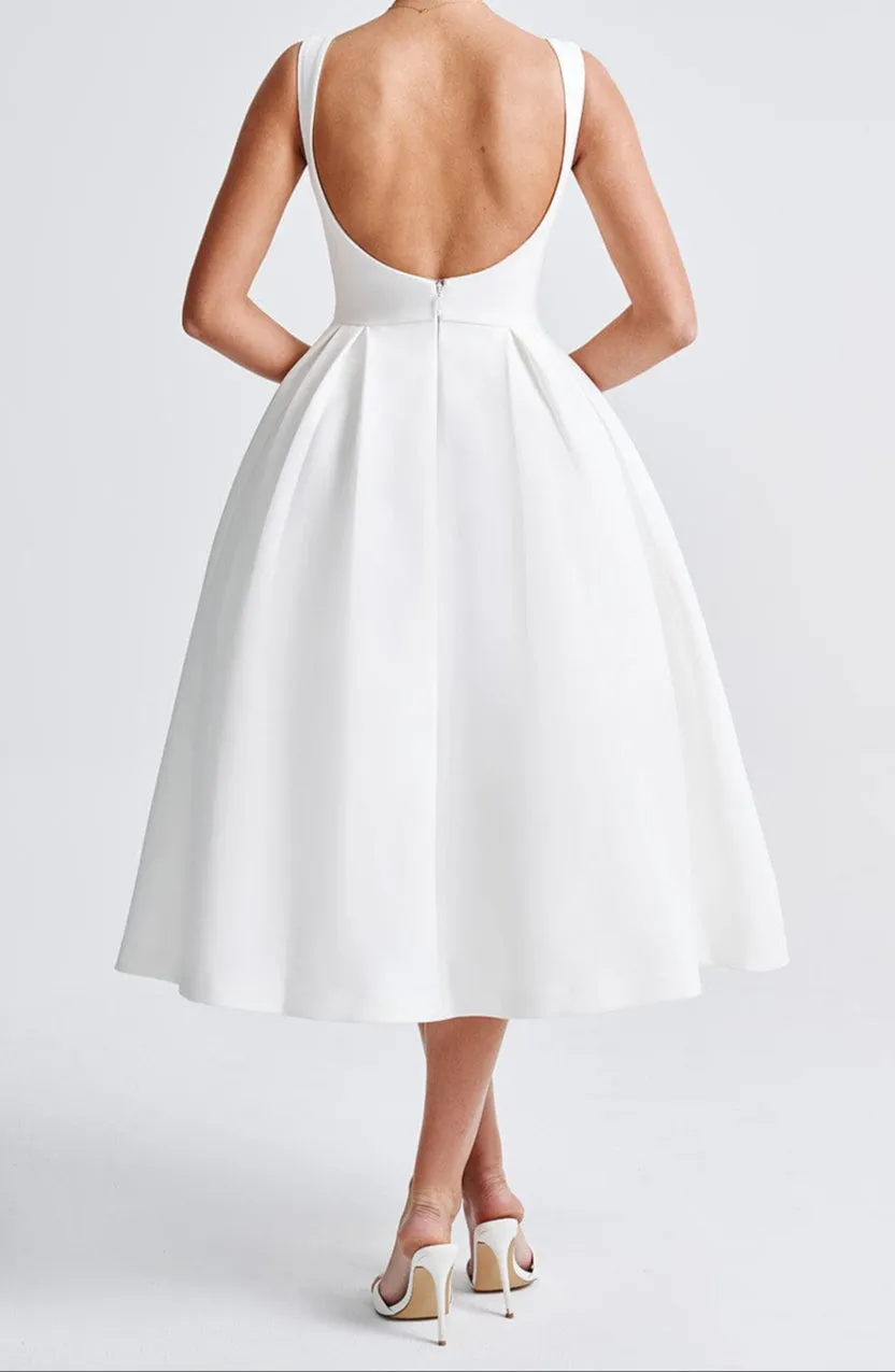 Alejandra midi dress-ivory