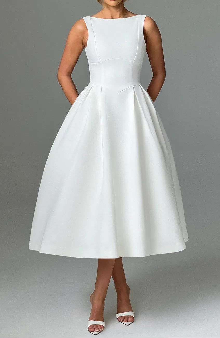 Alejandra midi dress-ivory