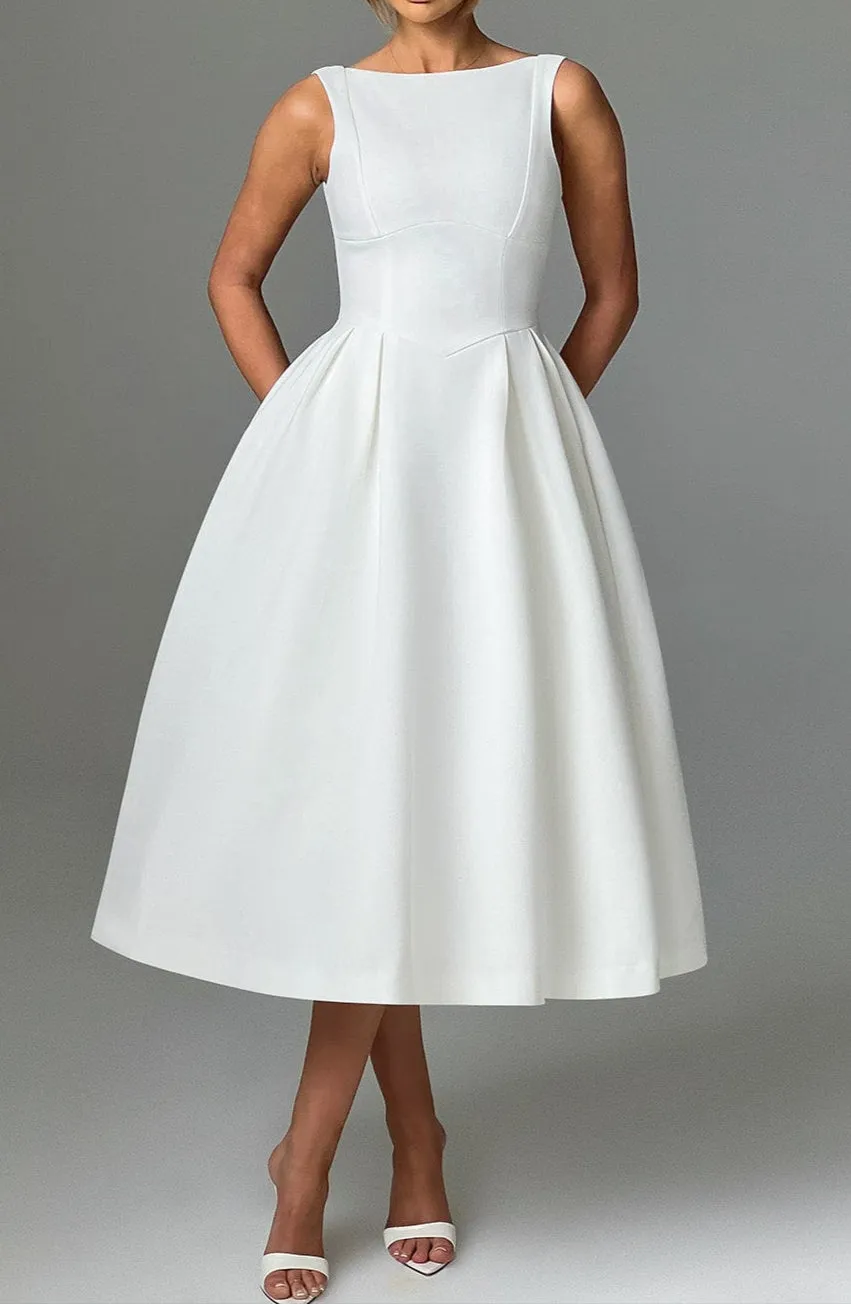 Alejandra midi dress-ivory