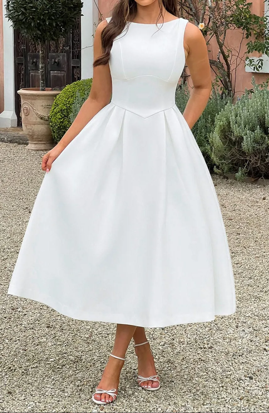 Alejandra midi dress-ivory
