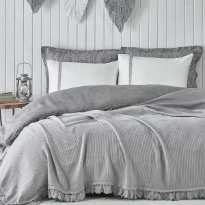 Alessa Organic Cotton Jacquard Double Pique Set Gray