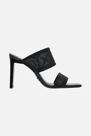 ALEXIA SLIM BLOCK HEEL MULE SOLID BLACK