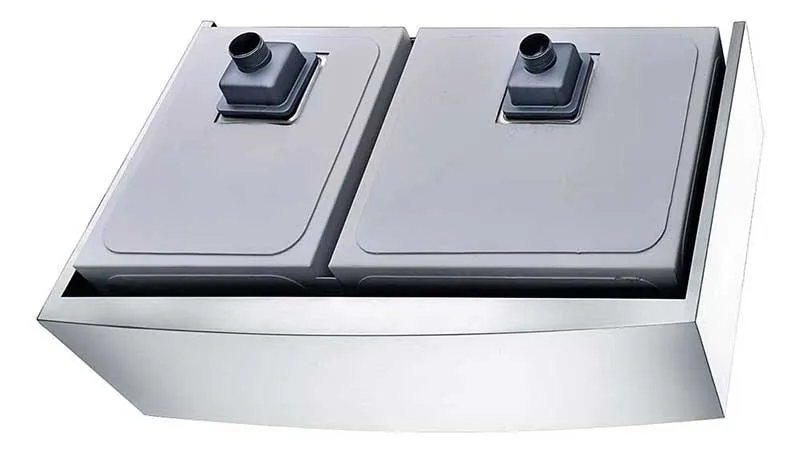 Anzzi ELYSIAN Series 33 in. Farm House 60/40 Dual Basin Handmade Stainless Steel Kitchen Sink