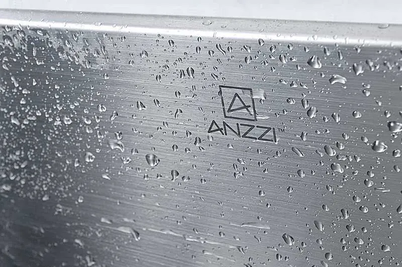 Anzzi ELYSIAN Series 36 in. Farm House 60/40 Dual Basin Handmade Stainless Steel Kitchen Sink
