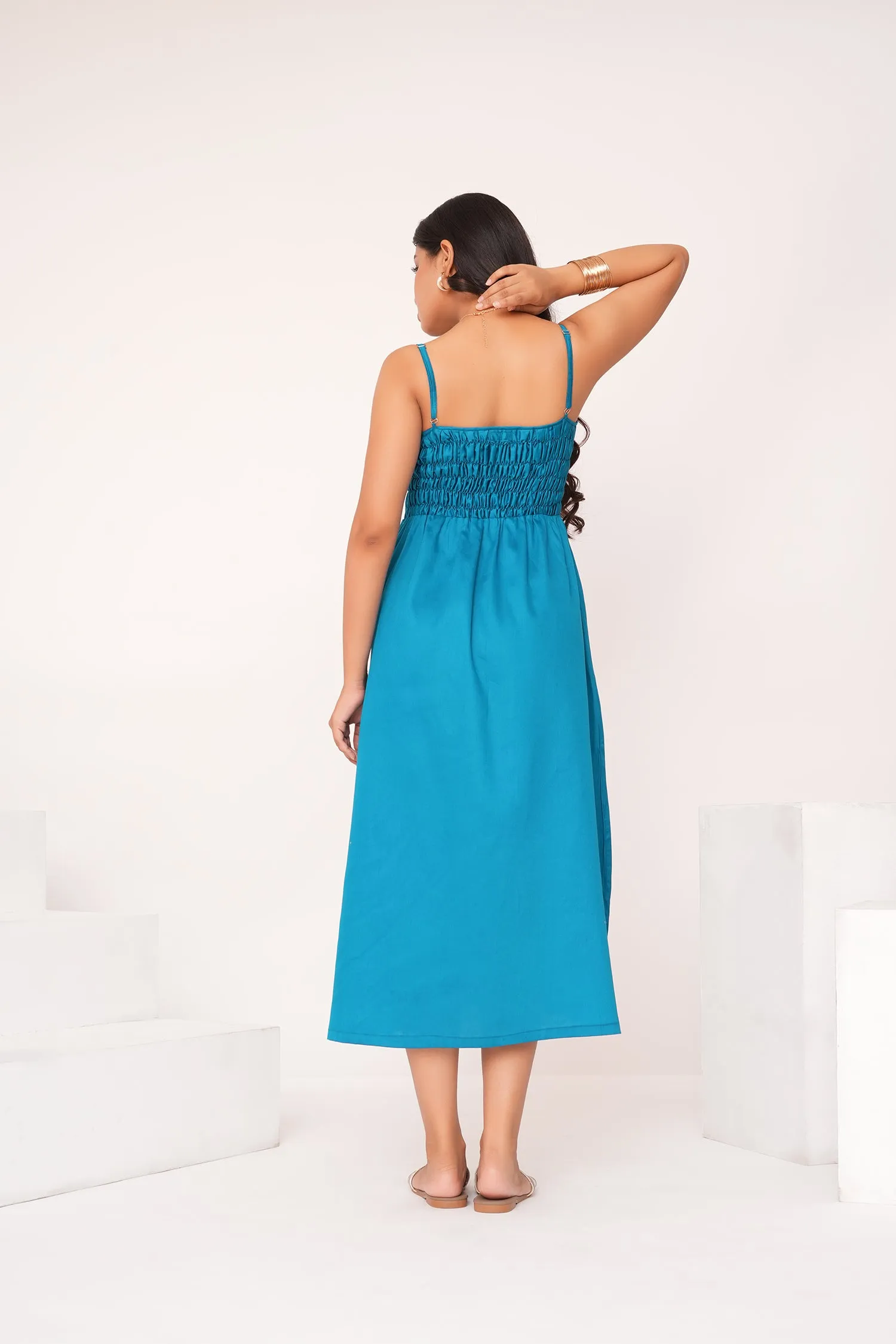 Aqua Cotton Dress