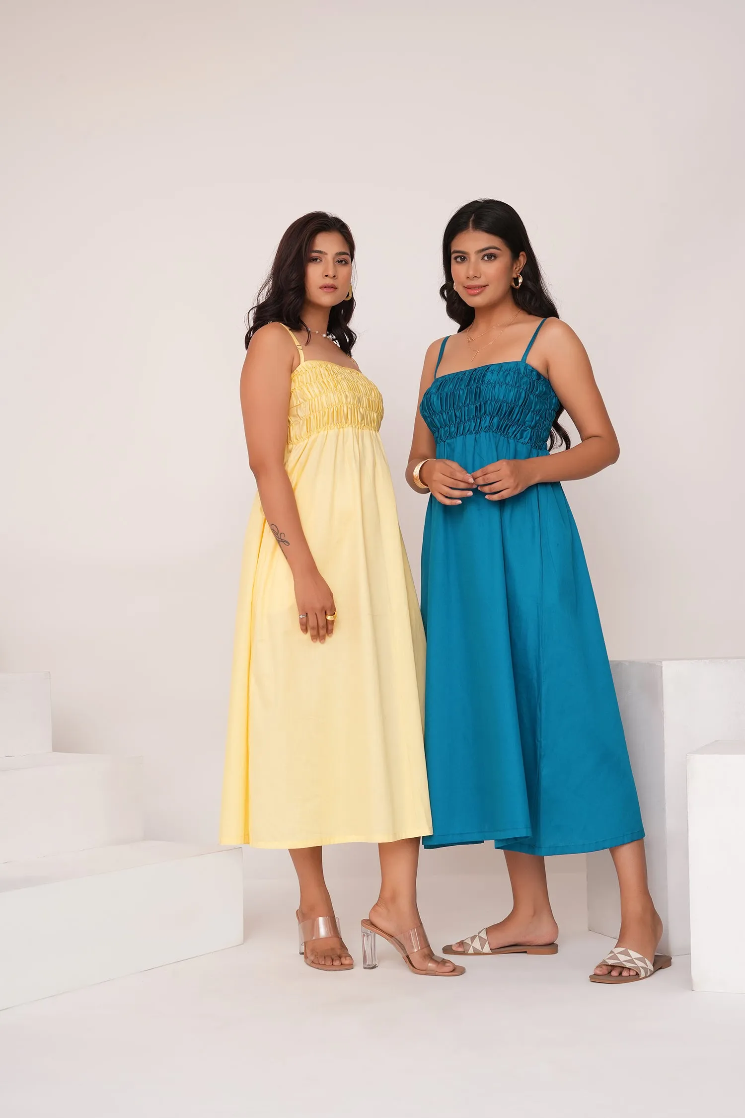 Aqua Cotton Dress