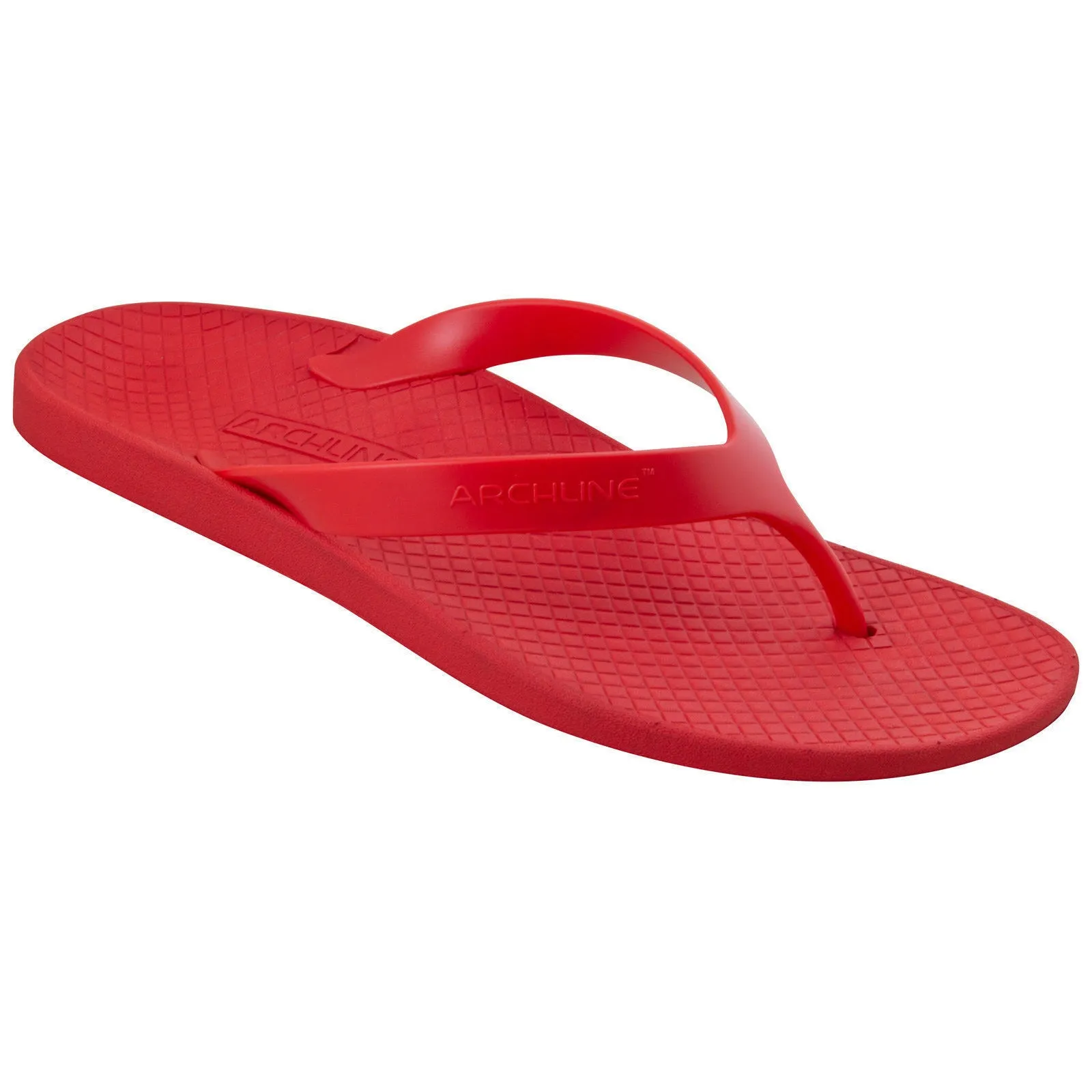 ARCHLINE Flip Flops Orthotic Thongs Arch Support Shoes Footwear - Red/Red - EUR 37