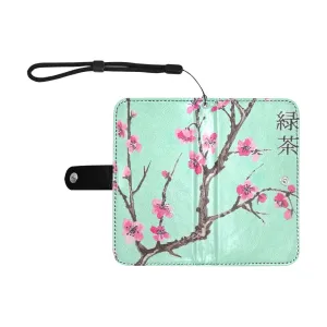 Arizona Green Tea Pattern Flip Leather Purse for Mobile Phone