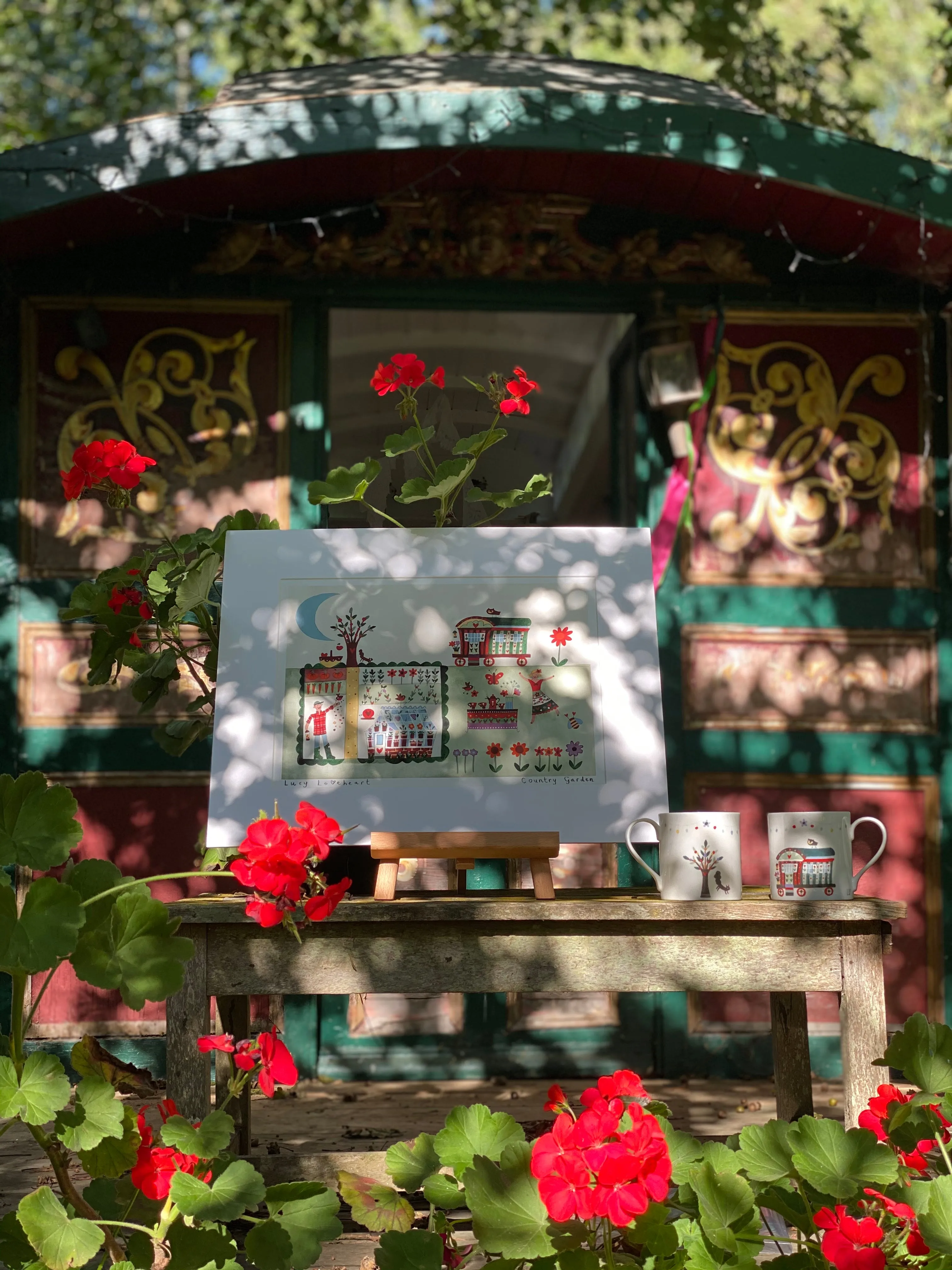 Art Prints | Country Folk Country Garden | Lucy Loveheart