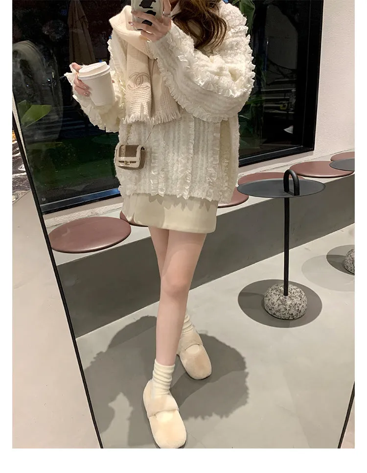Autumn and Winter Cute Velvet Warm Furry Shoes Round Toe Women's Shoes