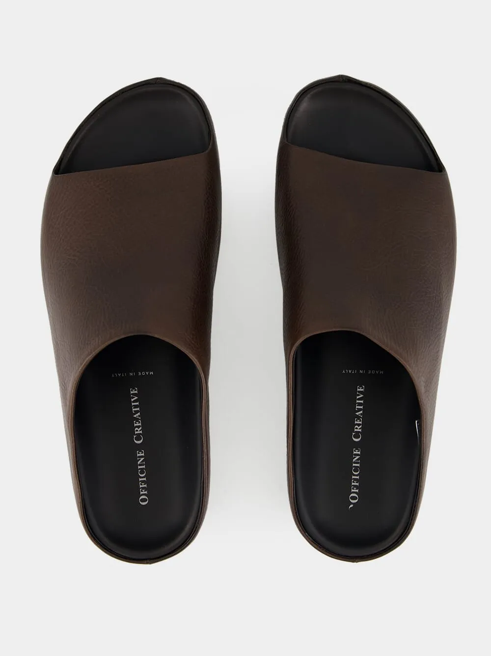 Babouche 002 Brown Leather Mule Sandals