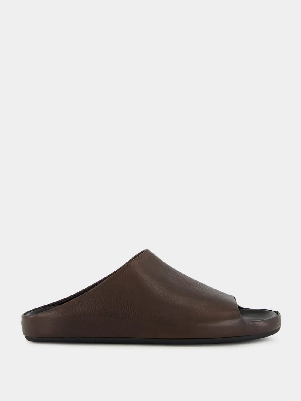 Babouche 002 Brown Leather Mule Sandals