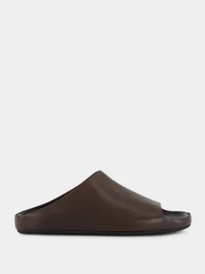 Babouche 002 Brown Leather Mule Sandals