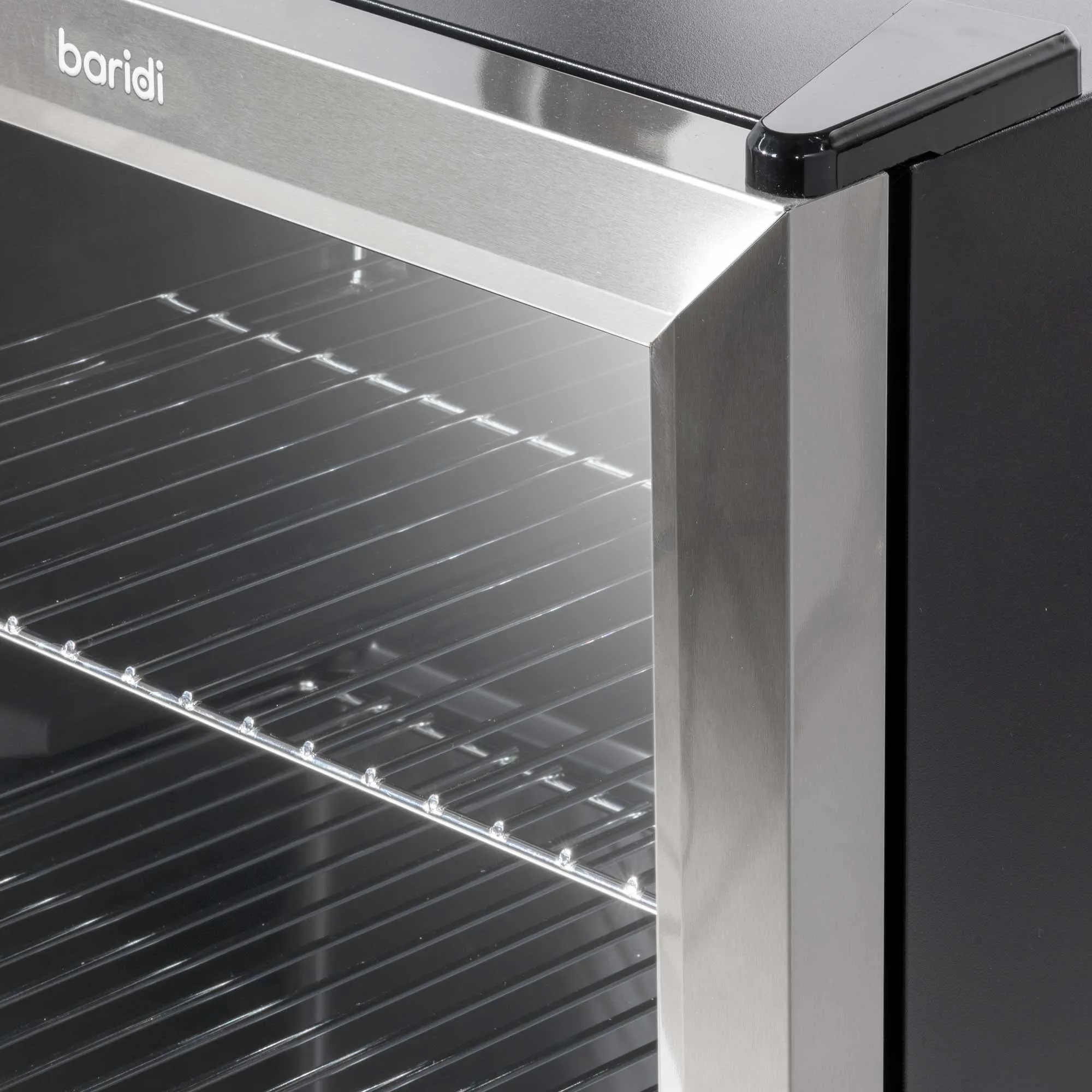 Baridi 85L Under Counter Drinks, Beer & Wine Cooler Fridge with Light, Stainless Steel - DH31