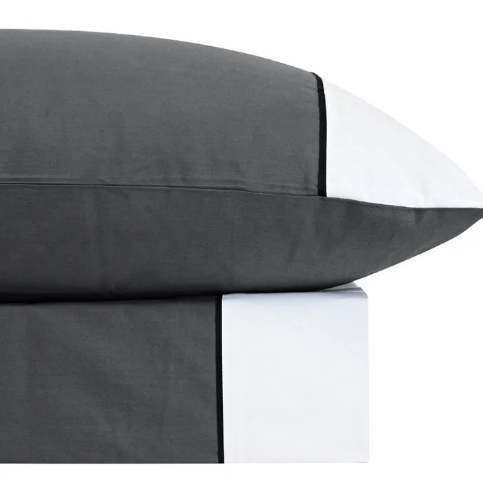 Bas Phillips New York Quilt Cover Set - Charcoal/White