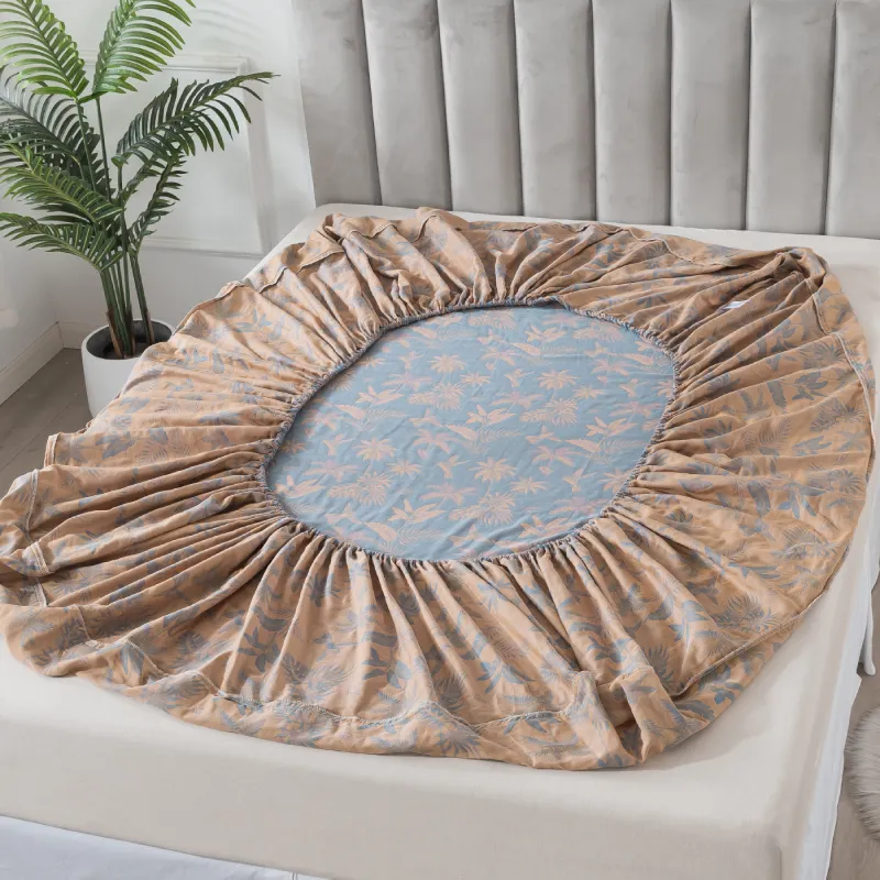 Bedding Sheet Set-Dirty Blue & Orange