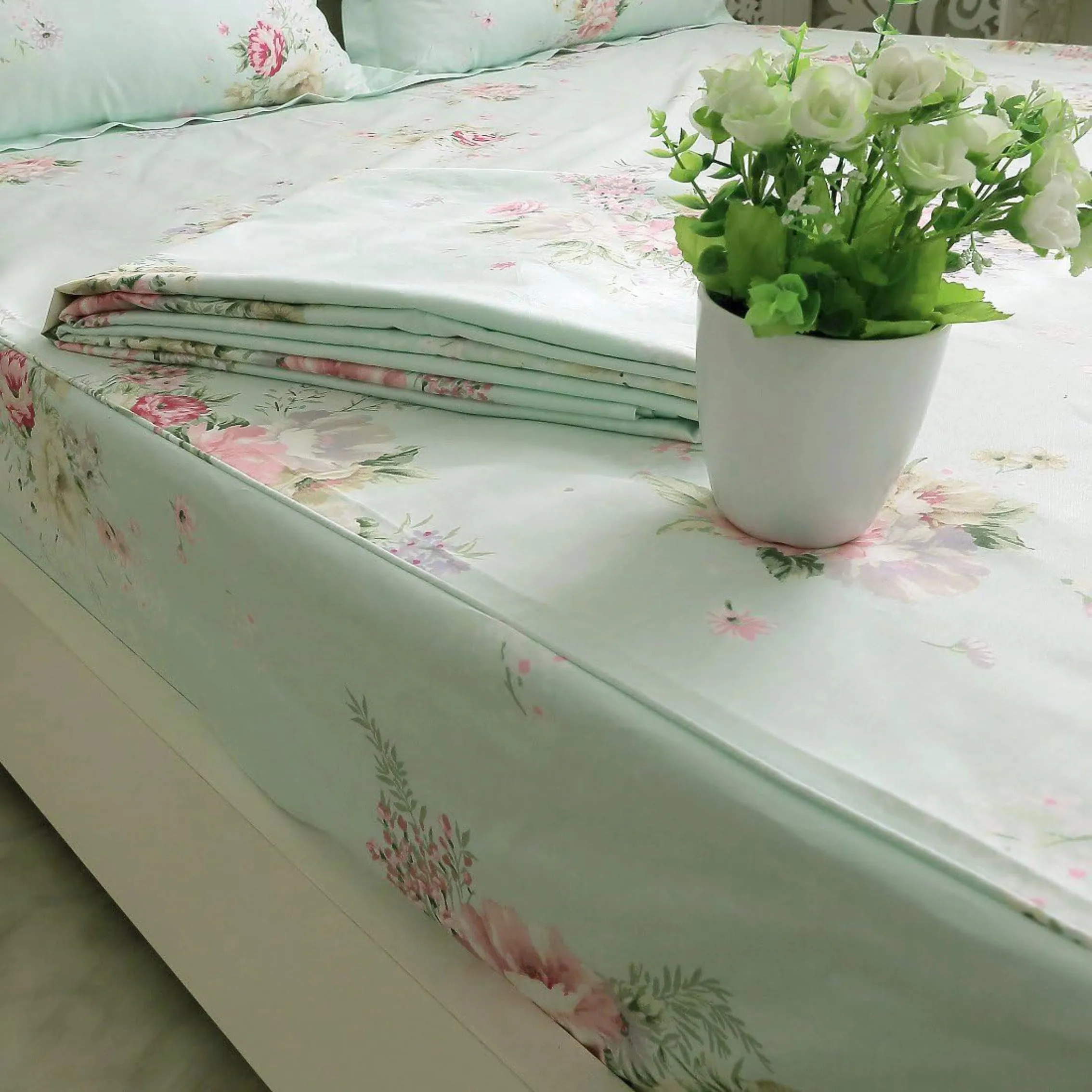 Bedding Sheet Set-Red Floral