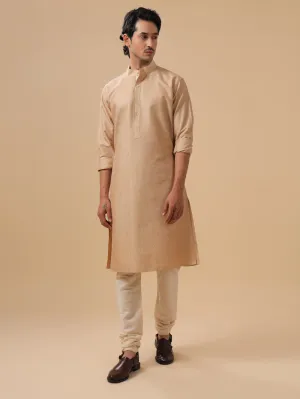 Beige Silk Kurta