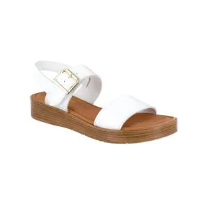 BELLA VITA Womens White Adjustable Strap Tay-italy Buckle Sandals 6 Extra Wide