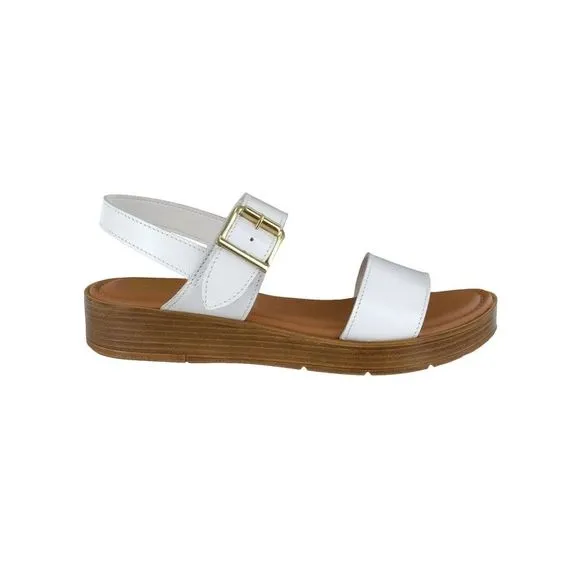BELLA VITA Womens White Adjustable Strap Tay-italy Buckle Sandals 6 Extra Wide