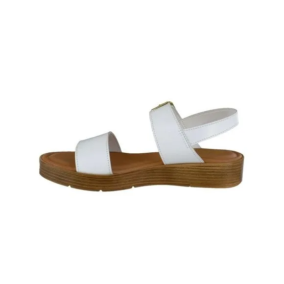 BELLA VITA Womens White Adjustable Strap Tay-italy Buckle Sandals 6 Extra Wide