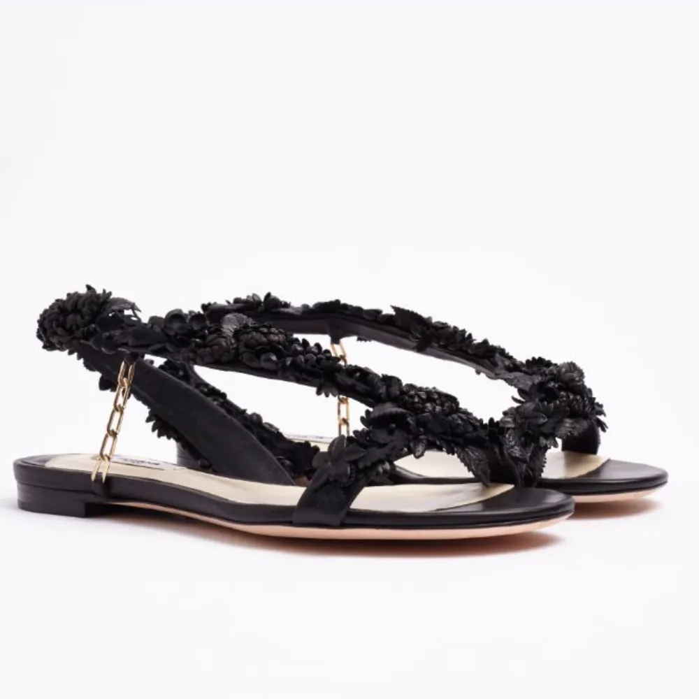 Black Leather Sandal