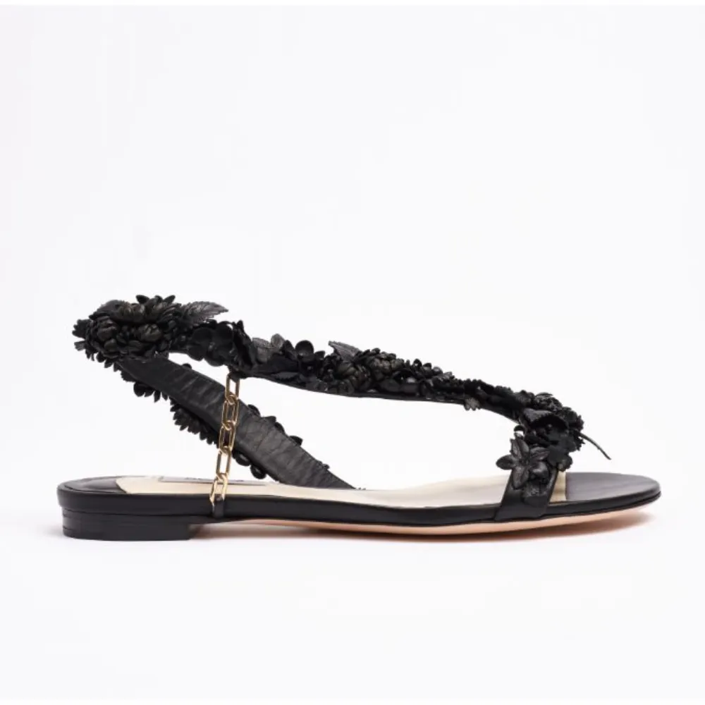 Black Leather Sandal