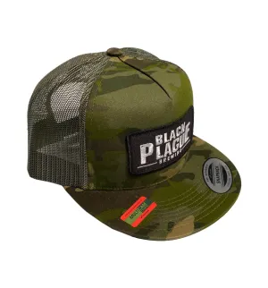 Black Plague Camo Mesh Hat - Army Green
