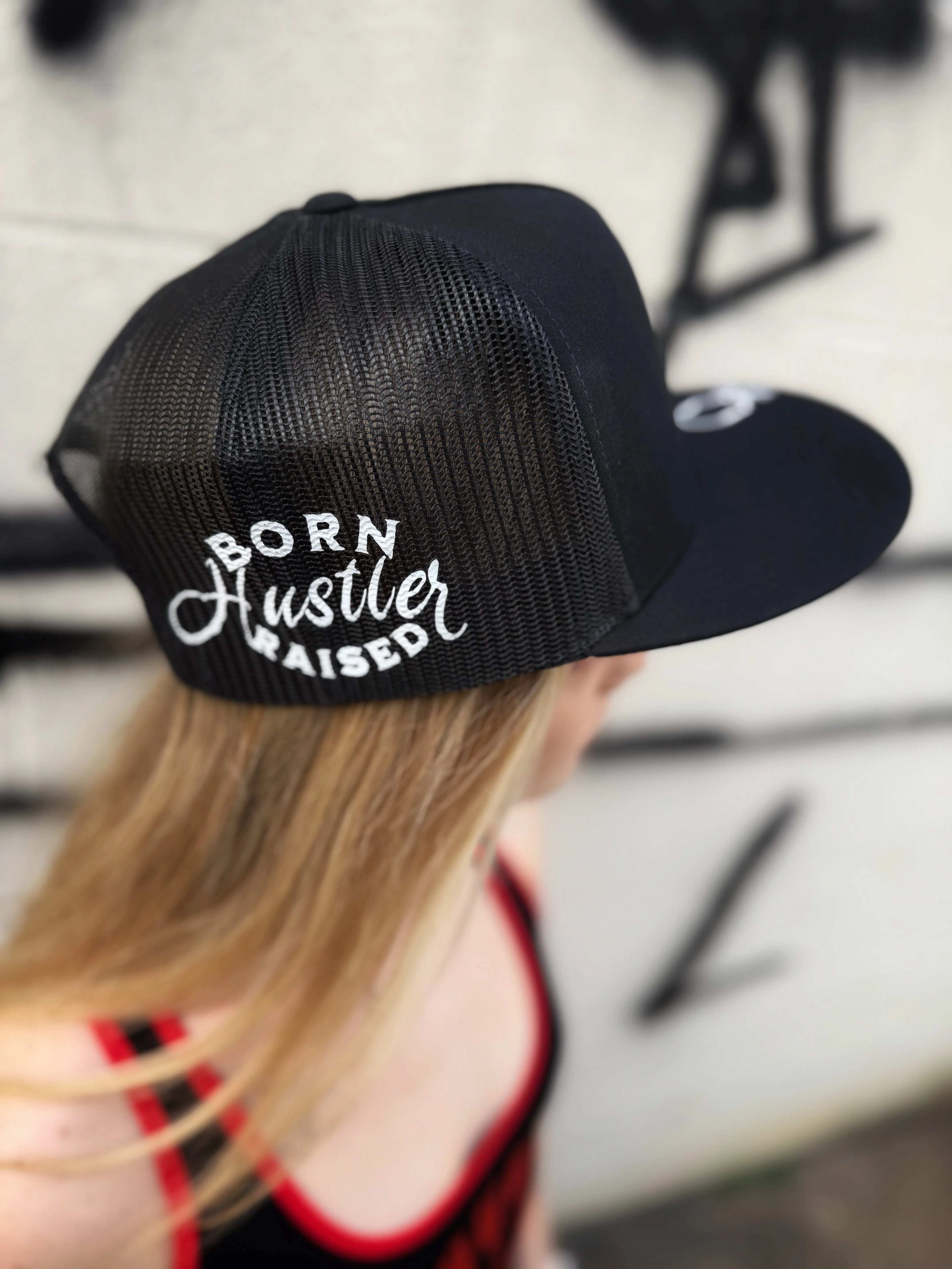 BORN HUSTLER SIDE STYLE BLACK HAT