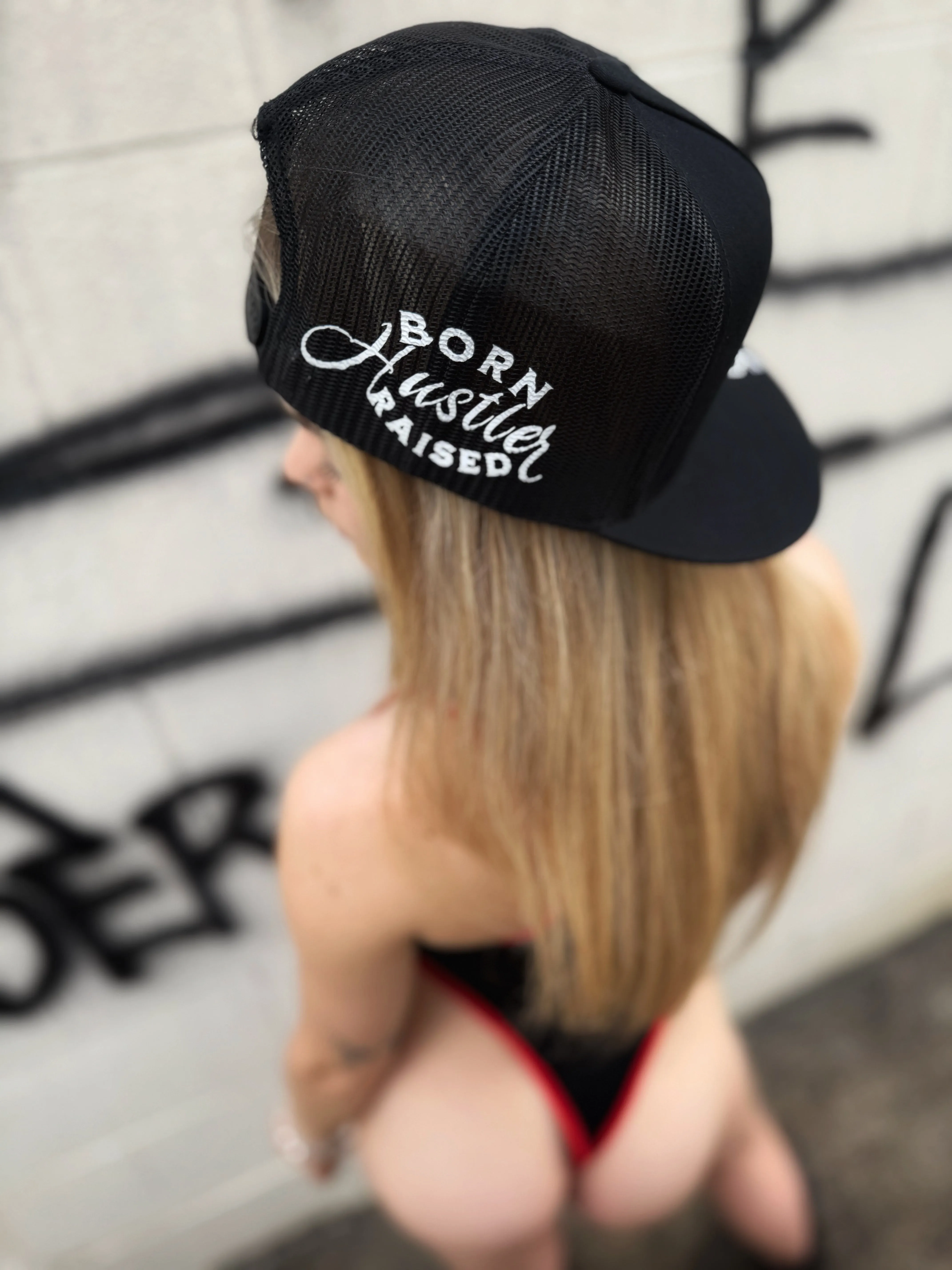 BORN HUSTLER SIDE STYLE BLACK HAT